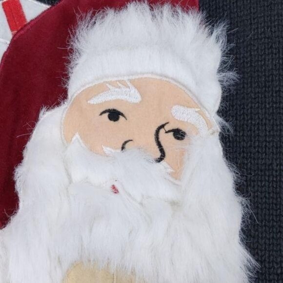 Hampshire Studio Christmas Sweater Cardigan Women's  full zip Santa  Size L - Picture 11 of 16